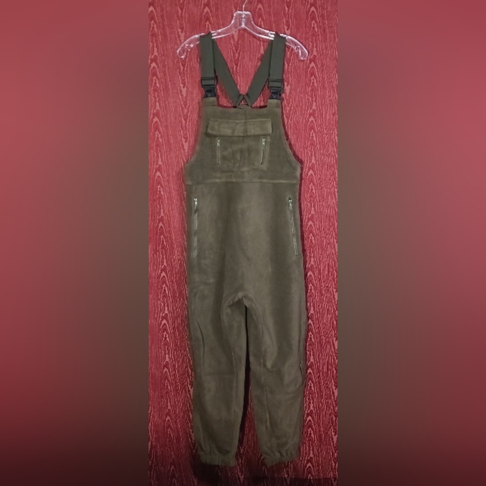 Olive Green Zip Overalls/Bib Size Small - Picture 1 of 14